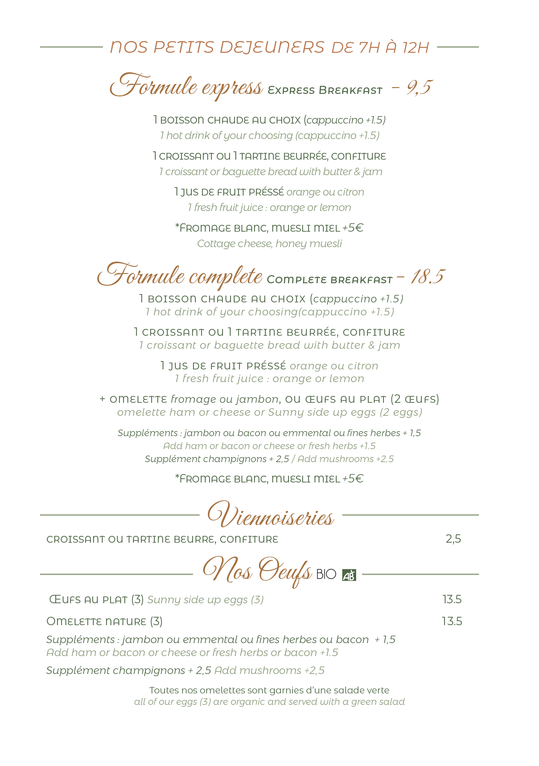 Les telephones_Menu